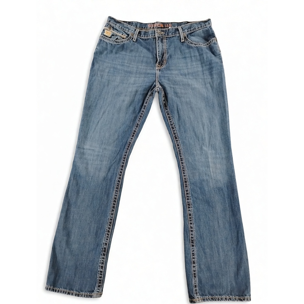 Western Minimalist Cinch Ian Slim Bootcut Jeans 38x34 Cotton Denim Workwear